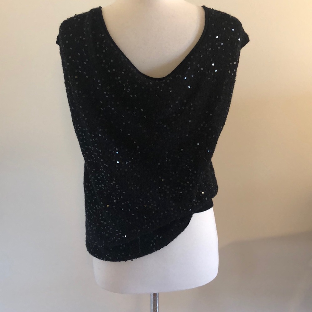 Alice + Olivia | Black Sequin Top